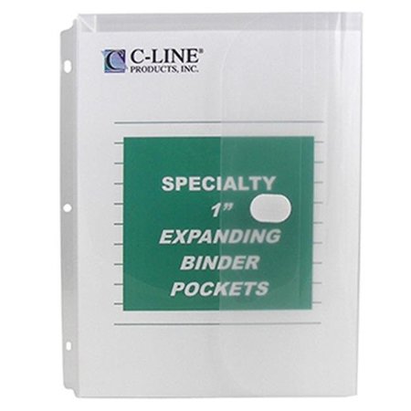 C-LINE PRODUCTS C-Line Products Inc CLI33747 Binder Pocket Cloth Tie Closure 10Pk Specialty Binderpocket Clear CLI33747